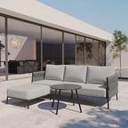 East Oak Patio Furniture Set, Outdoor Furniture Sectional Sofa Set - Image 7