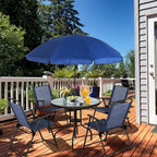 Vongrasig 6 Pieces Folding Patio Dining Set, All Weather Small Metal Outdoor - Image 9