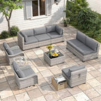 8-Seat Modern Patio Furniture Set by MASIONBACKYARDS