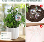 Extra-Thick Clear Glass Plant Watering Globes, Rainbow Gradient Self Watering - Image 4