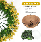 Artificial Faux Hanging Mums Plants Flowers Basket - Image 3