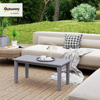Outsunny HDPE Outdoor Coffee Table, All-Weather Rectangle Patio Coffee Table - Image 2