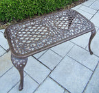 Oakland Living Mississippi Cast Aluminum Cocktail Table, 35-Inch by 18-Inch - Image 5