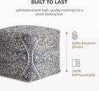 Anji Mountain 100% Handmade & Handcrafted Comfortable Home Décor Pouf Ottoman - Image 7