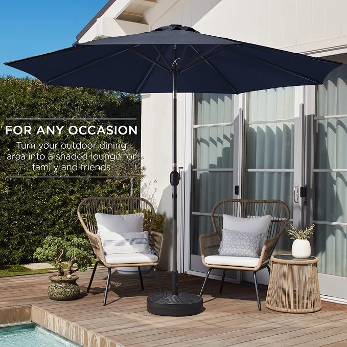 Best Choice Products 10ft Outdoor Table Compatible Steel Polyester Market Patio - Image 3