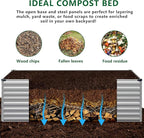 12x4x2FT Galvanized Raised Garden Bed Kit, Vegetable Plant Boxes-Rectangle - Image 3