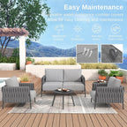 EAST OAK Life Chatter 4 Pieces Patio Furniture Set, Outdoor Furniture - Image 5