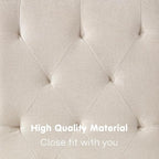 Tufted Soft Chaise Lounge Indoor, Linen Rivets Chaise Lounge Chair - Image 7