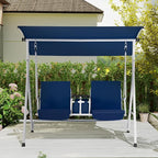 HOMREST 2 Seat Outdoor Porch Swing, Patio Swing - Image 2