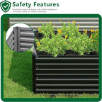 6x3x2FT Galvanized Raised Garden Bed Kit, Vegetable Plant Boxes-Rectangle Metal - Image 5