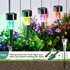 GIGALUMI Solar Lights Outdoor Waterproof, 12 Pack, Stainless Steel LED Solar - Image 6