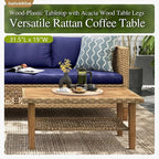 Sophia and William Boho Wicker Patio Furniture Set, Outdoor Rattan Sectional - Image 5