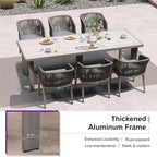 PURPLE LEAF 11 Pieces Outdoor Dining Table and Chairs Set Patio Dining Set - Image 5