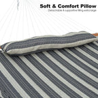 2 Person Hammocks for Outside, Double Quilted Fabric Outdoor Hammock - Image 3