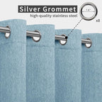 Easy-Going Linen Look Outdoor Curtains Waterproof Windproof Porch Curtains - Image 3