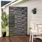 Casaphoria Metal Privacy Screen Outdoor, Shine Black - Image 3