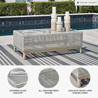 Signature Design by Ashley Seton Creek Casual Resin Wicker Outdoor Coffee Table - Image 4