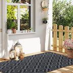 SAND MINE Waterproof Outdoor Rug 8x8 ft, Plastic Reversible Rug, Modern Area Rug - Image 5