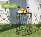 HFHOME Set of 3 Heavy-Duty Round End Table, Side Table, Coffee Table - Image 4