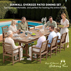SERWALL 9 Piece Outdoor Dining Set - Image 6