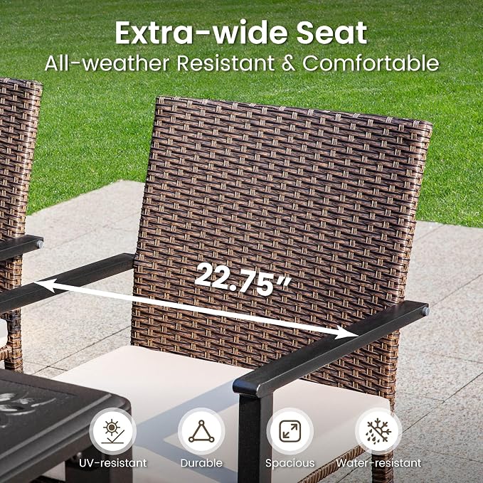 PHI VILLA 7 Piece Outdoor Dining Set - Image 5