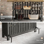Tribesigns Bar Table with Storage Shelf, 63-Inch Large Mini Pub Table with - Image 7