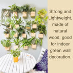LaLaGreen Wooden Planter Box for Plants Small Square Wall Planters for Indoor - Image 5