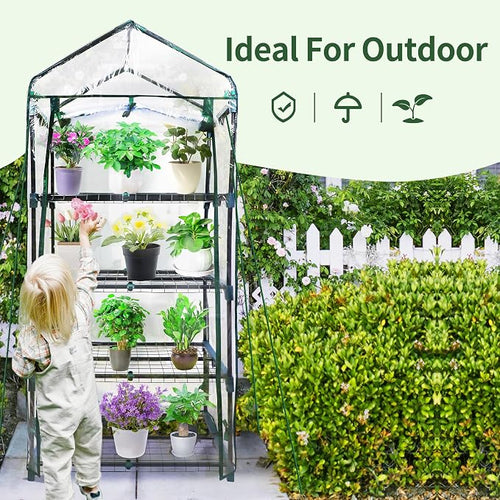4 Tier Mini Greenhouse for Outdoor Indoor, Waterproof Heavy Duty Small - Image 2