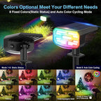 Color Changing Solar Spot Lights Outdoor Waterproof IP65, 9 Lighting Modes - Image 2