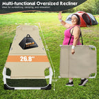 MOPHOTO Oversized Beach Lounge Chair, 5-Position Adjustable Tanning Chair - Image 4