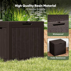 NEWBULIG 31 Gallon Deck Box, Weatherproof Resin Lockable Outdoor Storage - Image 2