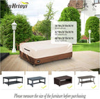 JinHrtoyi Patio Coffee Table Cover, 42Wx26Dx16H Inches 100% Waterproof Heavy - Image 3