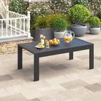 Wisteria Lane Outdoor Furniture Patio Coffee Table, Rectangle Outdoor Coffee - Image 7