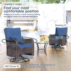 Kullavik 13 Pieces Outdoor Patio Furniture Set, PE Wicker Rattan Sectional Sofa - Image 9
