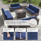 Kullavik 13 Pieces Outdoor Patio Furniture Set - Image 5