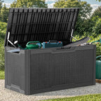 YITAHOME 100 Gallon Resin Deck Box, Weather Resistant Outdoor Storage Box - Image 6