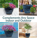 Sunnydaze Large Ceramic Plant Pot - Image 4