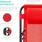 Best Choice Products Set of 2 Adjustable Steel Mesh Zero Gravity Lounge Chair - Image 6