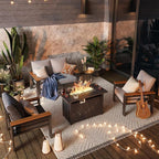 Aoxun Aluminum Outdoor Patio Furniture Set, 5-Piece Outdoor Sectional - Image 2