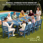 SERWALL 11 Piece Outdoor Dining Set - Image 6