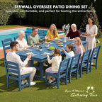 SERWALL Outdoor Dining Chairs Set of 4, All-Weather HDPE Patio Chair - Image 5