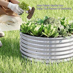 4 Pack Round Galvanized Raised Garden Bed Outdoor, Metal Garden Bed - Image 4