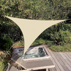 Patio Paradise 9' x 9' x 8'10" Sun Shade Sail Triangle Canopy, Permeable Shade - Image 5