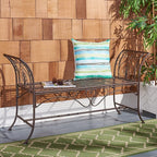Safavieh PAT5016B Outdoor Collection Adina Rustic Brown Wrought Iron 51-inch - Image 2