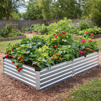 2 Pack 8x4x1FT Galvanized Metal Raised Garden Bed Kit - Image 6