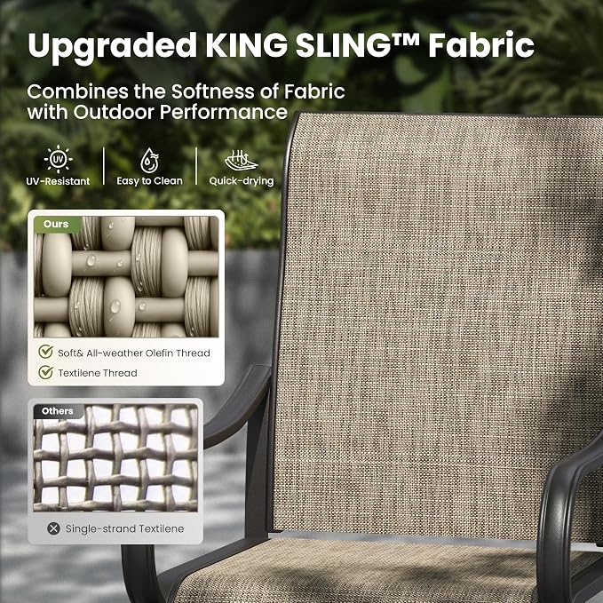 PHI VILLA 5 Piece Patio Dining Set - Image 2