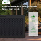 DRATO 100 Gallon Large Deck Box, Outdoor Storage Box - Image 7