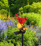 Cardinal Decor Solar Garden Decor Waterproof Red Bird Figurine Solar Stake - Image 2