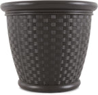 Suncast 4 Pack Sonora 18 Inch Lightweight Durable Plastic Wicker Decorative - Image 9