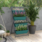 Outsunny Raised Garden Bed, 4 Tier Vertical Garden Planter Set, 4 Outdoor - Image 2